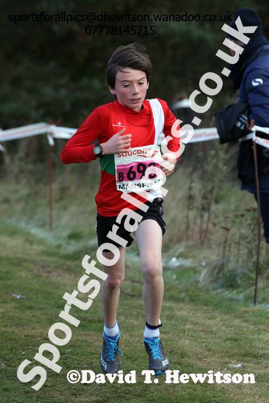 Boys under-13s, 2016 National Cross Country Relays, Berry Hill Park, Mansfield. Photo: David T. Hewitson/Sports for All Pics